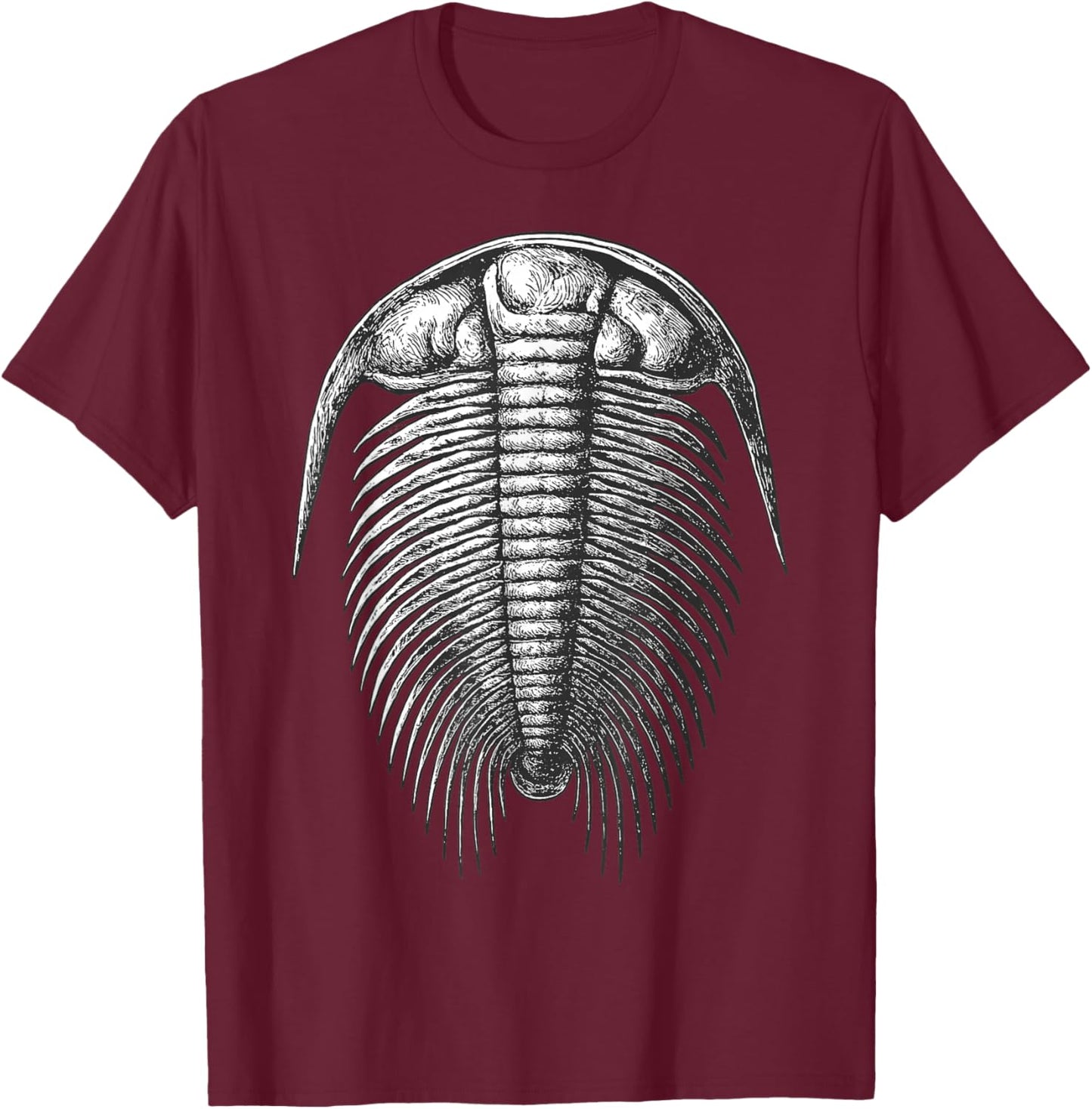 Paradoxides Trilobite Fossil – Cambrian Marine Life T-Shirt - T-Shirt | Maroon