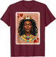 Black History Black Queen Hearts Afro Dope Melanin Woman T-Shirt - T-Shirt | Maroon