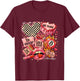 Retro Punk Valentine Collage Love Candy Heart Design T-Shirt - T-Shirt | Maroon