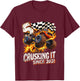 Kids Birthday Monster Truck Boys 5 Crushing It Since 2021 Kids T-Shirt - T-Shirt | Maroon