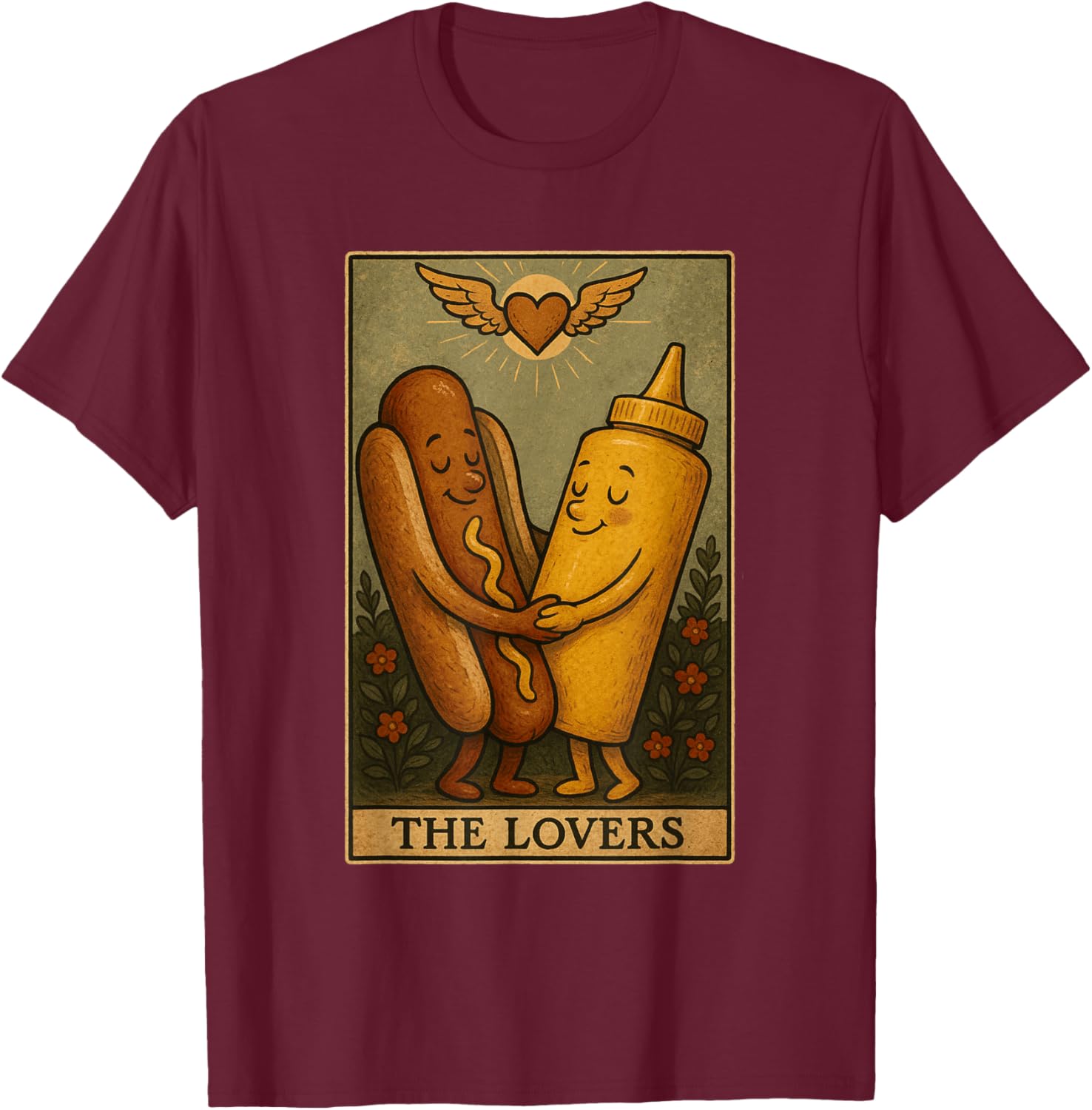 Funny Hot Dog Lover Hot Dog Design Women Men Food T-Shirt - T-Shirt | Maroon