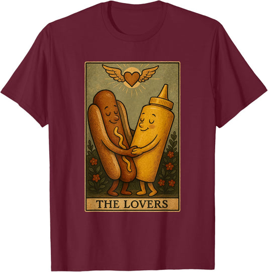 Funny Hot Dog Lover Hot Dog Design Women Men Food T-Shirt - T-Shirt | Maroon