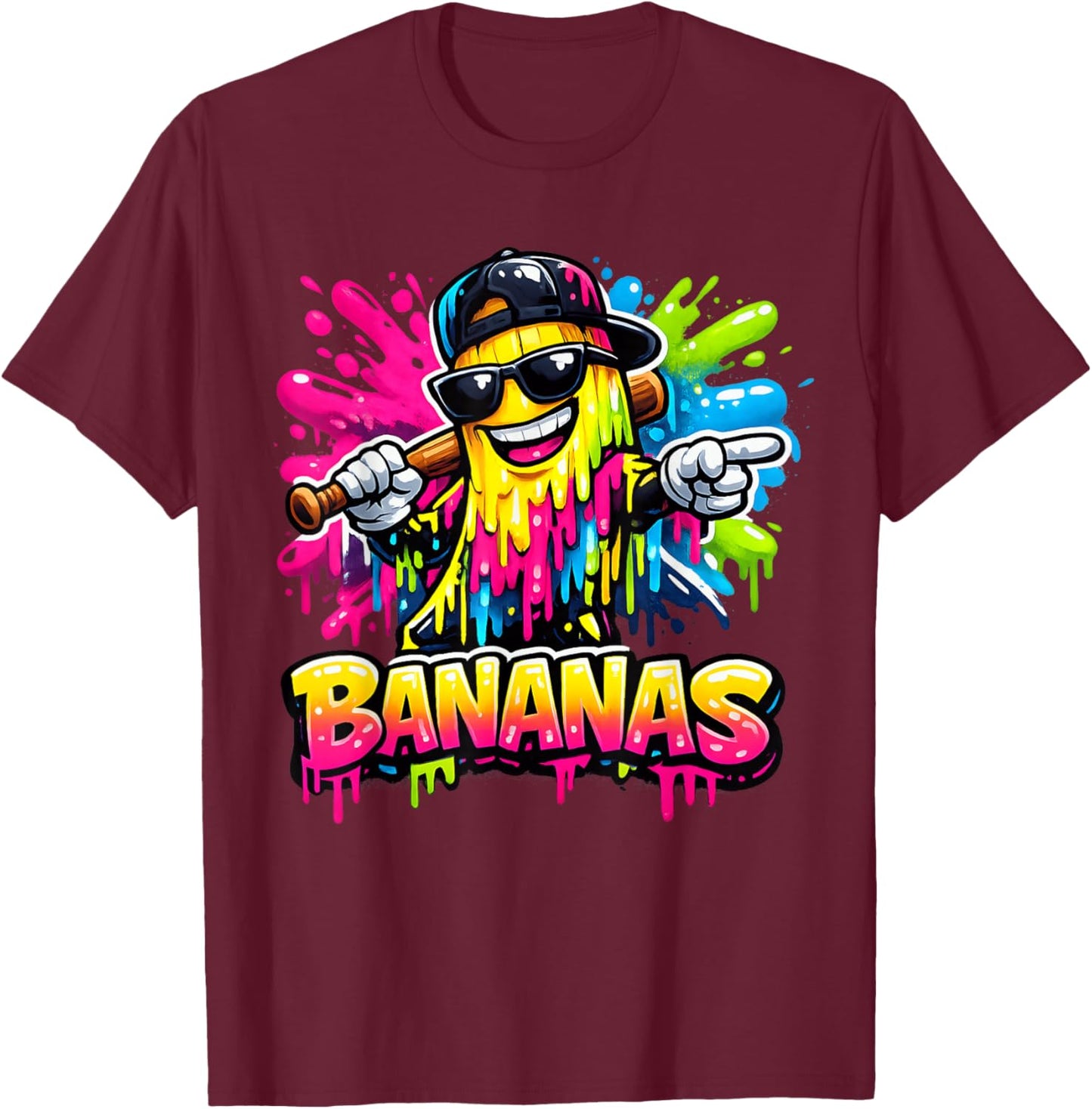 Funny Banana Coquette Bow Kids Girls Boys Youth Men T-Shirt - T-Shirt | Maroon