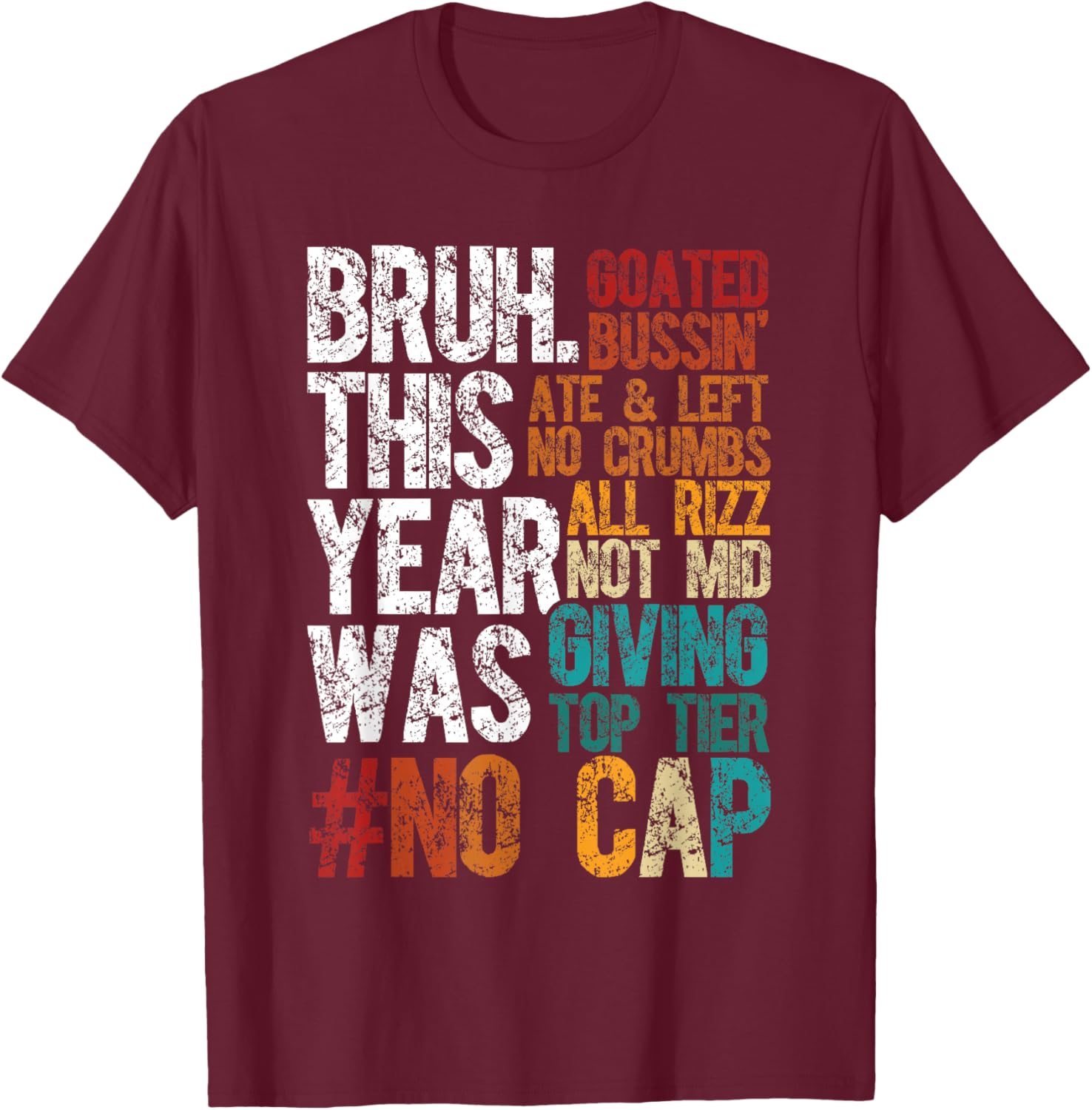 Funny Gen Z Slang This Class Had Mad Riz Teachers Humor T-Shirt - T-Shirt | Maroon
