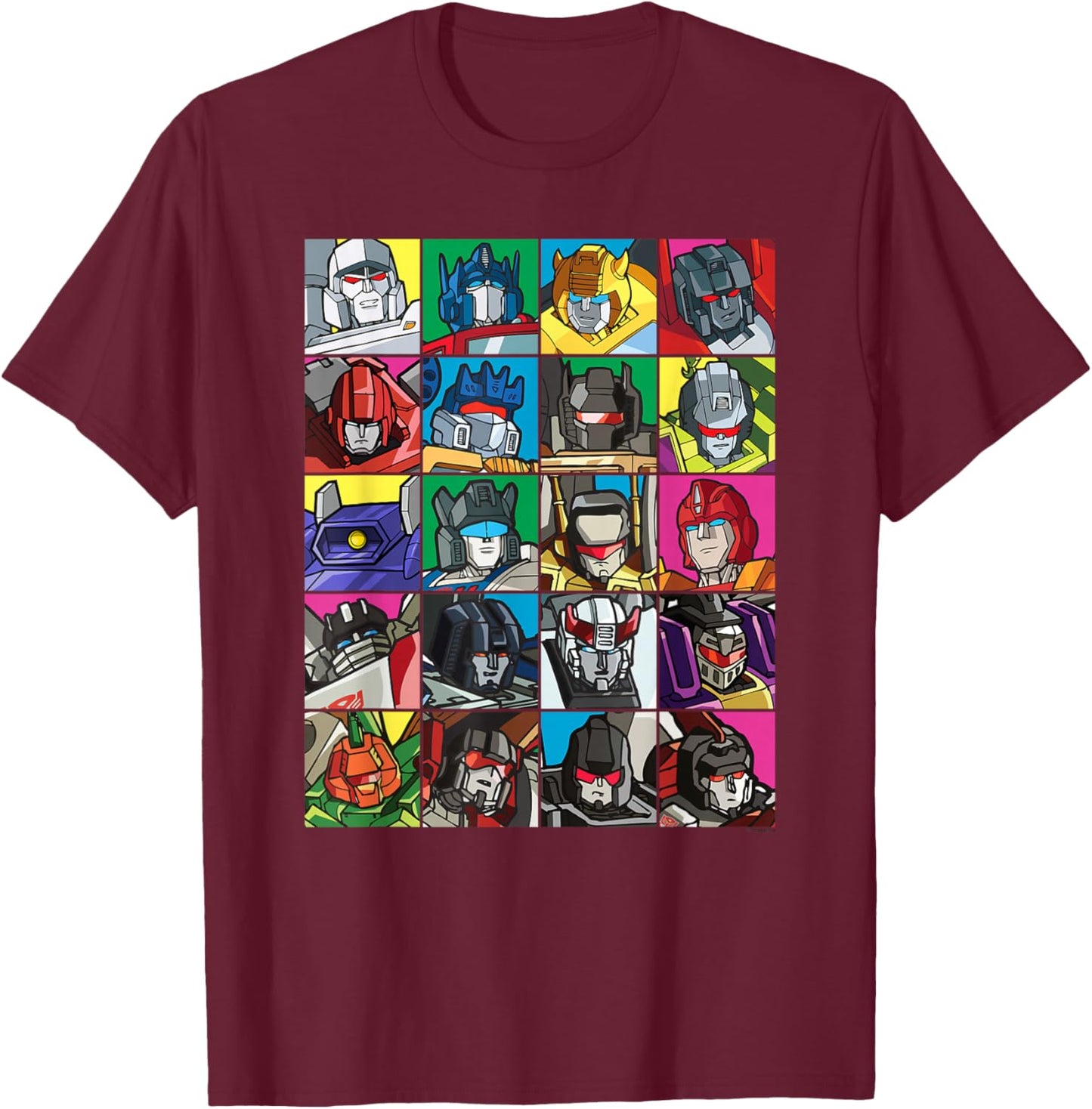 Transformers Transformer Squares T-Shirt - T-Shirt | Maroon