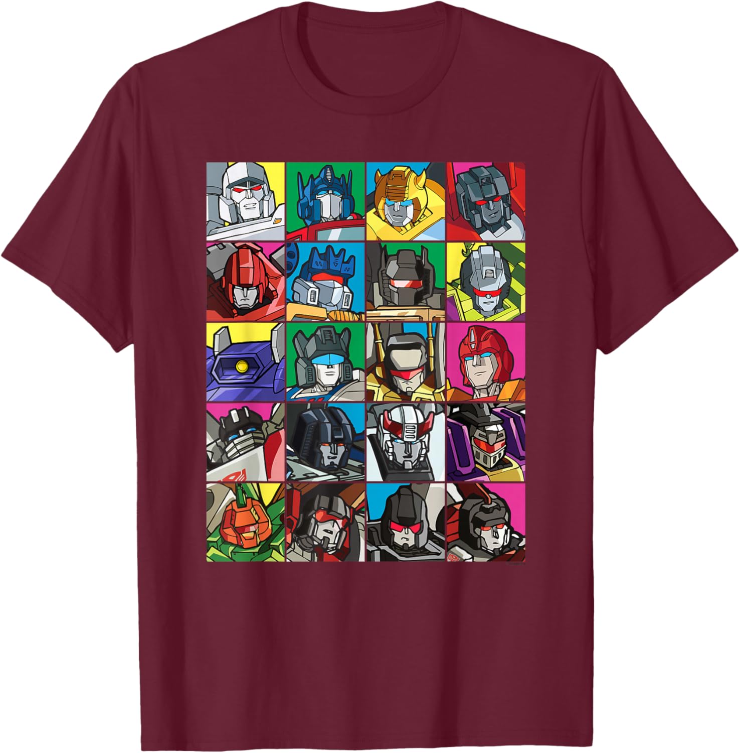 Transformers Transformer Squares T-Shirt - T-Shirt | Maroon