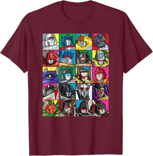 Transformers Transformer Squares T-Shirt - T-Shirt | Maroon