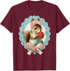 Cute Squirrel Valentine with Heart Vintage Animal Coquette T-Shirt - T-Shirt | Maroon