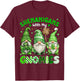 Shenanigans with My Gnomies Leopard Plaid St Patricks Women T-Shirt - T-Shirt | Maroon
