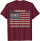 US Flag 70 Birthday American USA Men 70yr 1956 70th Birthday T-Shirt - T-Shirt | Maroon