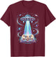 UFO Abducting Book Take Me to Your Readers Sci-Fi T-Shirt - T-Shirt | Maroon