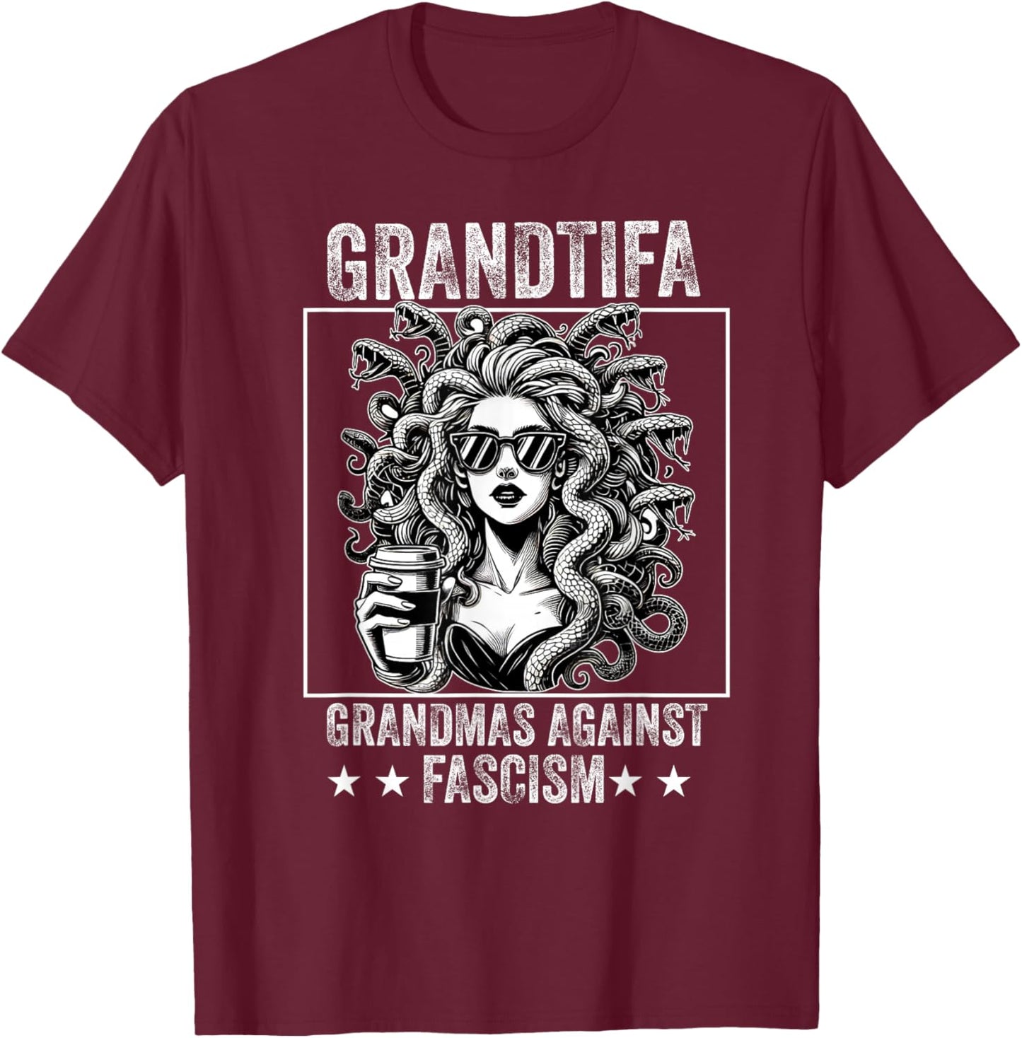 Protest Medusa Feminist T-Shirt - T-Shirt | Maroon