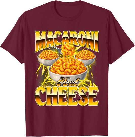 Macaroni and Cheese - Mac & Cheese Macaroni Noodle Lover T-Shirt - T-Shirt | Maroon