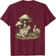 Vintage Frog Snail Mushroom Forest Forager T-Shirt - T-Shirt | Maroon