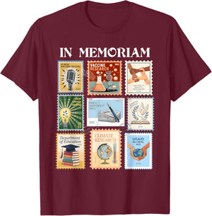 in Memoriam Pro Democracy Resist Activism Women Feminist T-Shirt - T-Shirt | Maroon