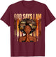 God Says I Am Chosen Loved Black Woman Faith Design T-Shirt - T-Shirt | Maroon
