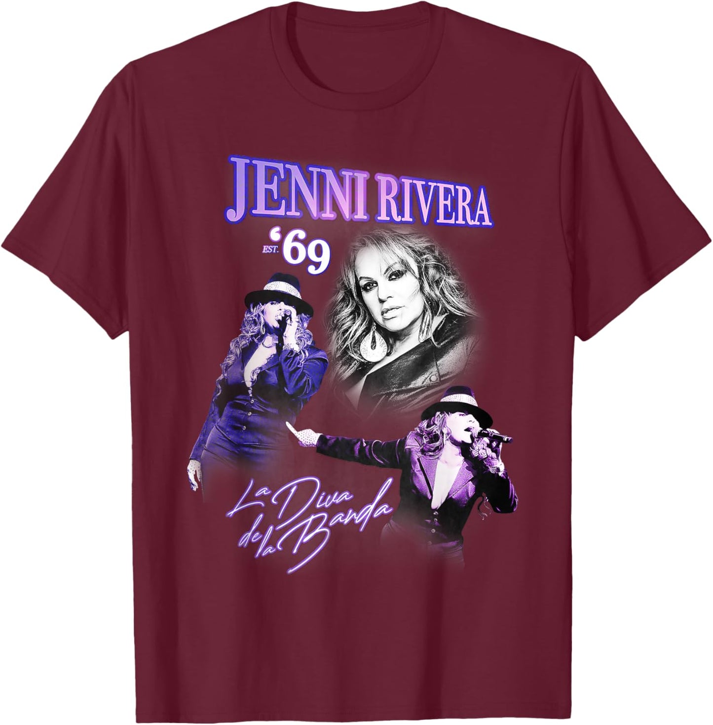 Official Jenni Rivera Nokia 2009 T-Shirt - T-Shirt | Maroon