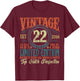 22 Year Old Gifts Vintage 2004 Limited Edition 22nd Birthday T-Shirt - T-Shirt | Maroon
