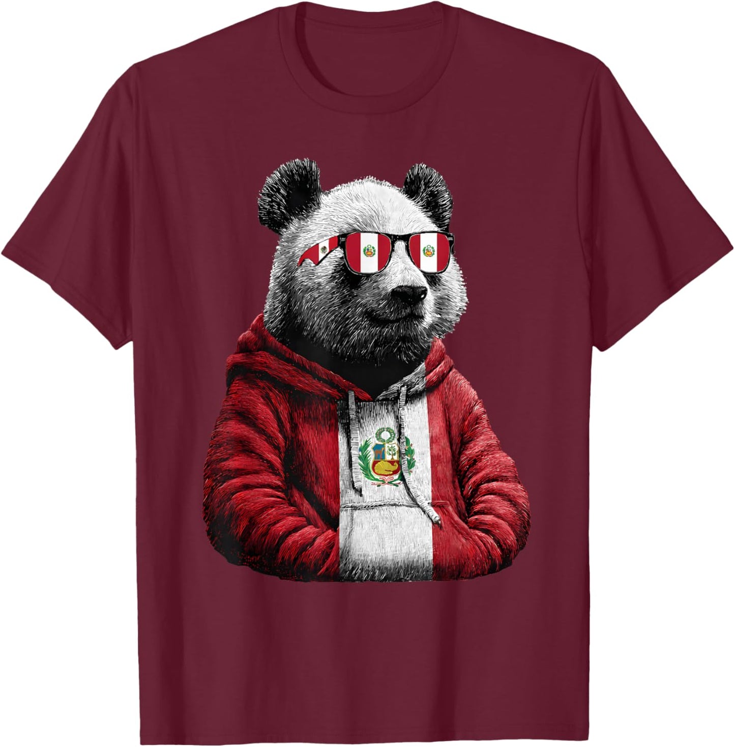 Peru Flag Peruvian Flag Peruvian Pride Peruvian Roots T-Shirt - T-Shirt | Maroon