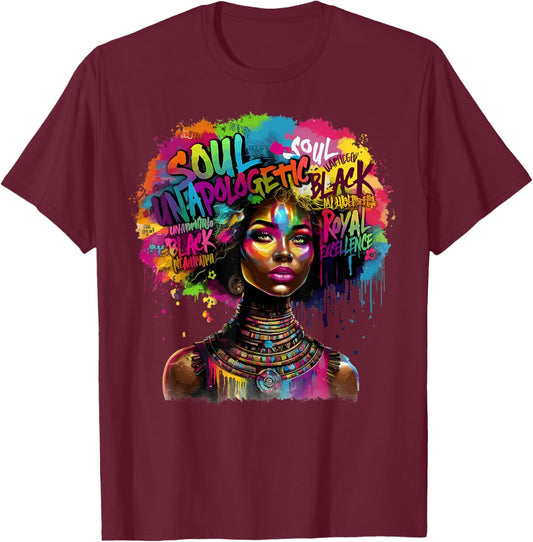 Unapologetically Dope Black History Month African American T-Shirt - T-Shirt | Maroon