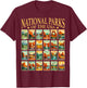 USA National Park American National Park Checklist T-Shirt - T-Shirt | Maroon