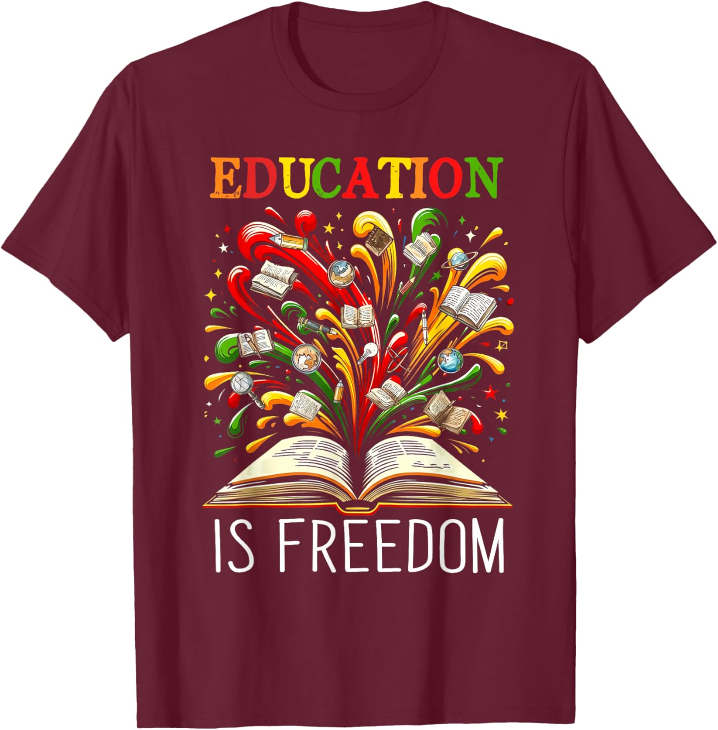 Black History Month Black Leaders African American Pride T-Shirt - T-Shirt | Maroon