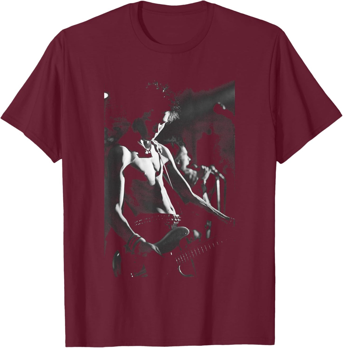 Sid Vicious Sex Pistols Bass Player Live 1977 T-Shirt - T-Shirt | Maroon