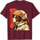 Cute Japanese Retro Space Astronaut Dog Anime Kids T-Shirt - T-Shirt | Maroon