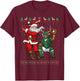 Funny Christmas Santa Baseball Ugly Sweater T-Shirt - T-Shirt | Maroon