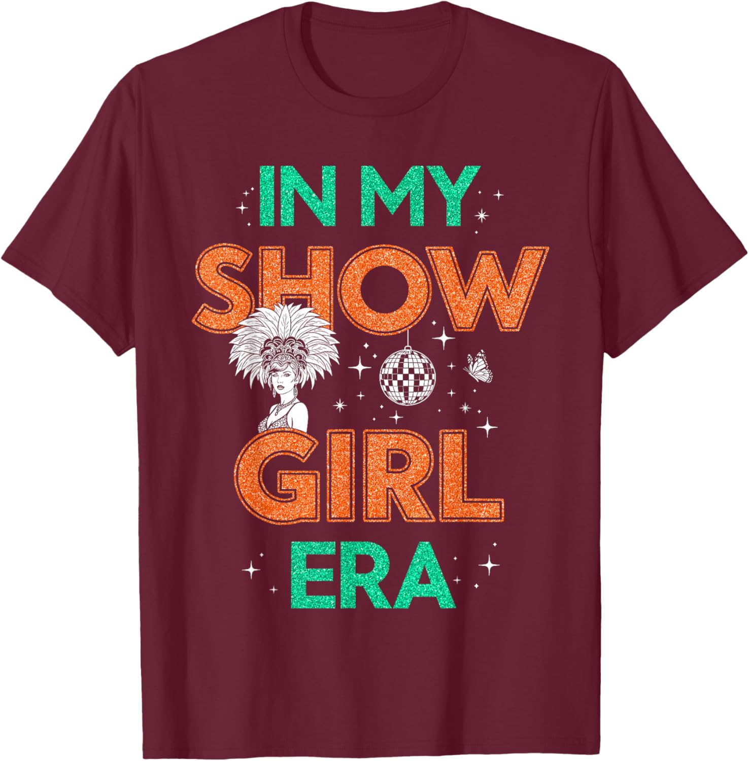 Vintage Girls Women Funny T-Shirt - T-Shirt | Maroon
