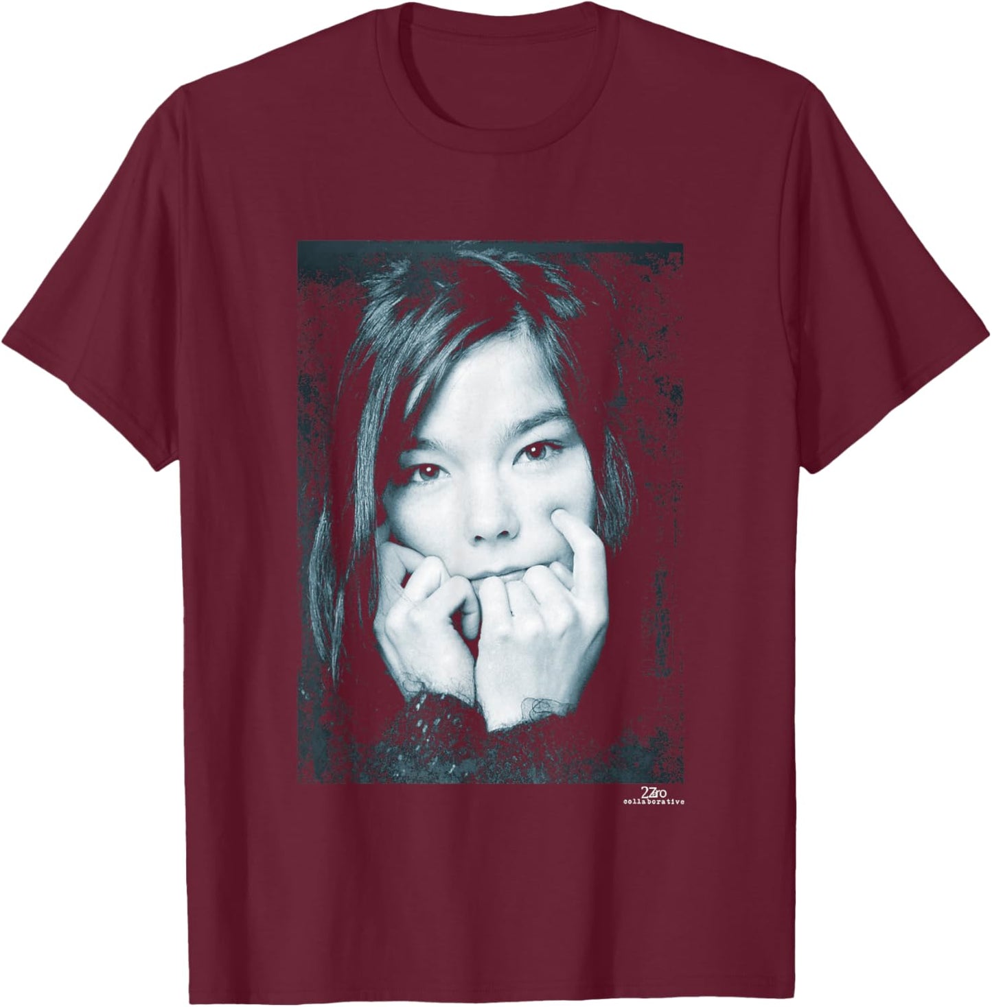 Bjork Debut Tour 1993 Photo by Phil Nicholls T-Shirt - T-Shirt | Maroon