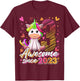 3rd Birthday Shirt Girl 3 Year Old Gifts 3 Birthday Girl T-Shirt - T-Shirt | Maroon