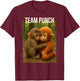 Cute Baby Monkey Punch Trendy Team Punch Zoo Design T-Shirt - T-Shirt | Maroon