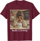 Made It to May Funny Last Day of School Tired Teacher Meme T-Shirt - T-Shirt | Maroon