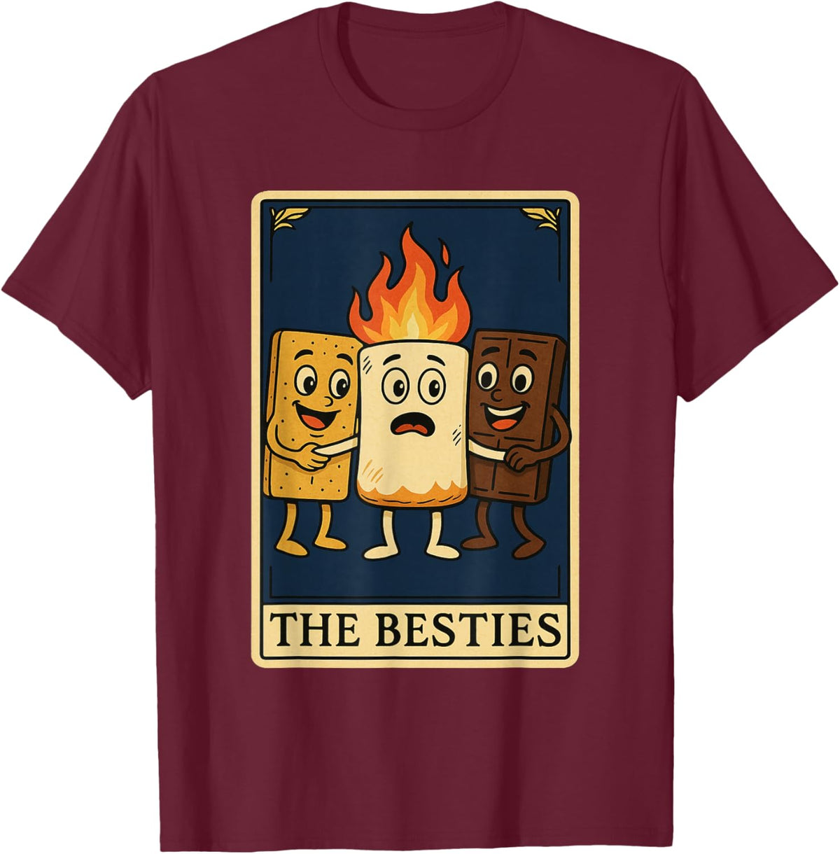 Funny Camping Shirt for Boys Men Women Smores Camper T-Shirt - T-Shirt | Maroon