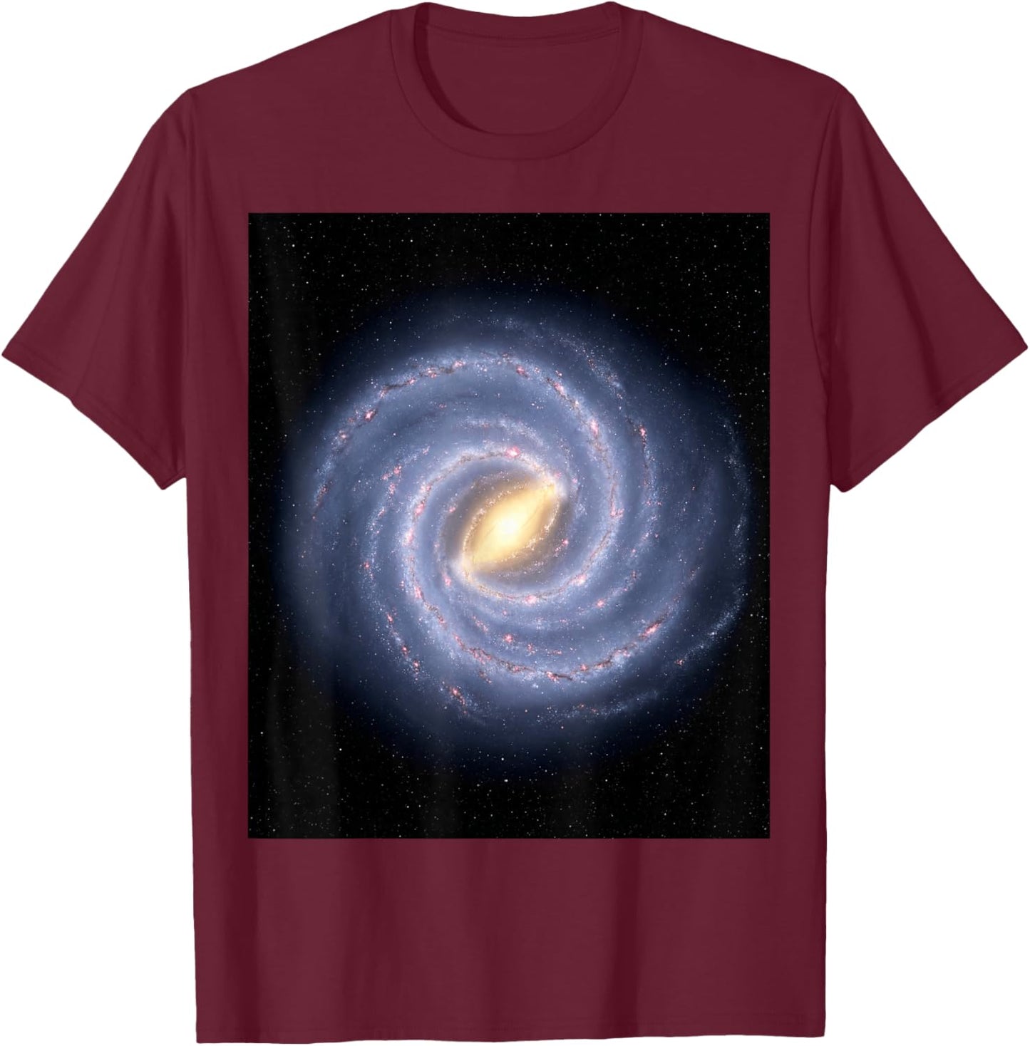 Milky Way Galaxy Astronomy Space Lovers T-Shirt - T-Shirt | Maroon