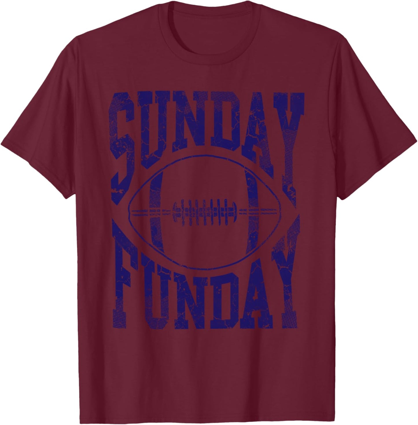 Sunday Funday Football Men Women Kids Boys T-Shirt - T-Shirt | Maroon