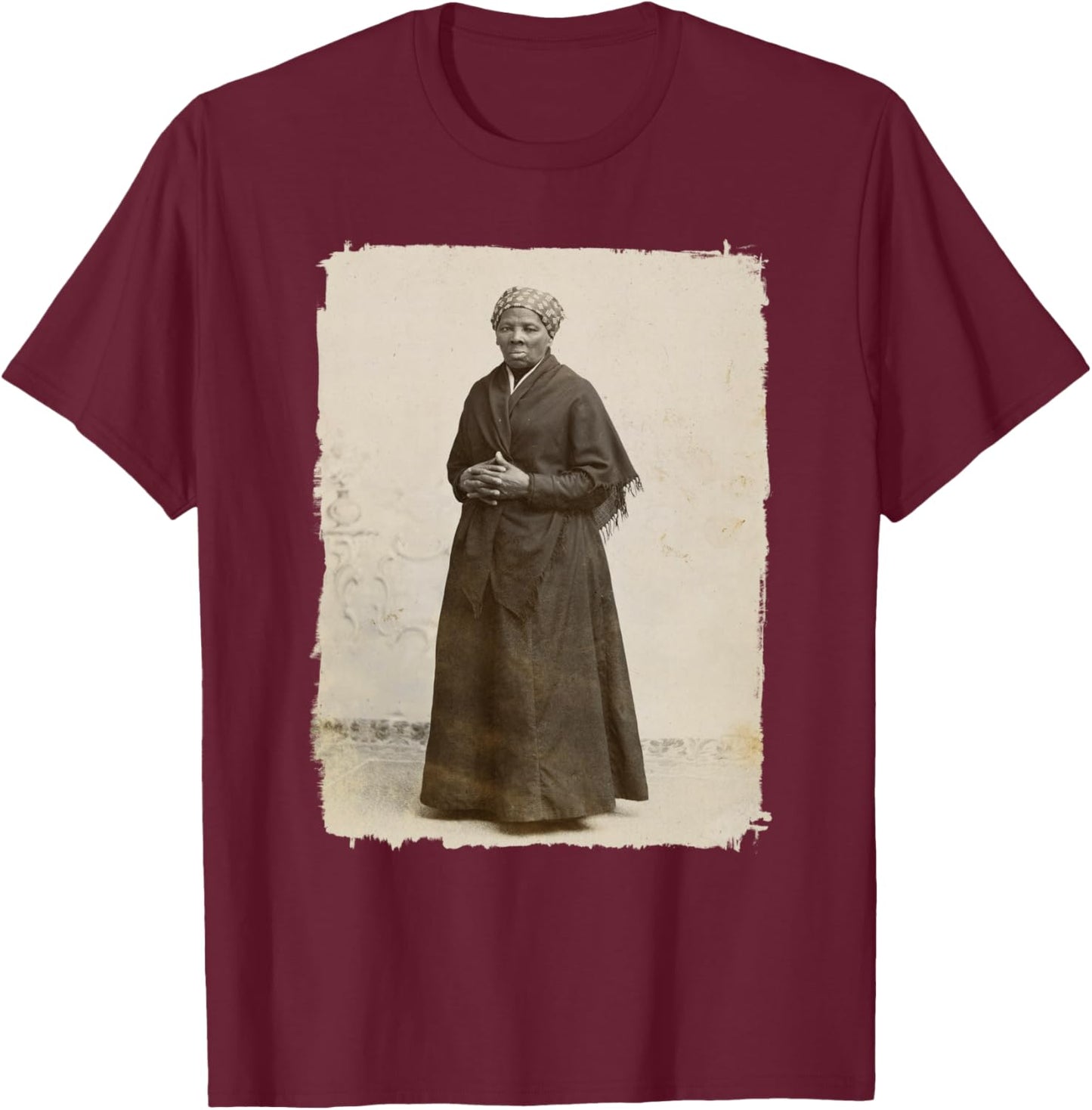 Harriet Tubman, Famous American Abolitionist T-Shirt - T-Shirt | Maroon