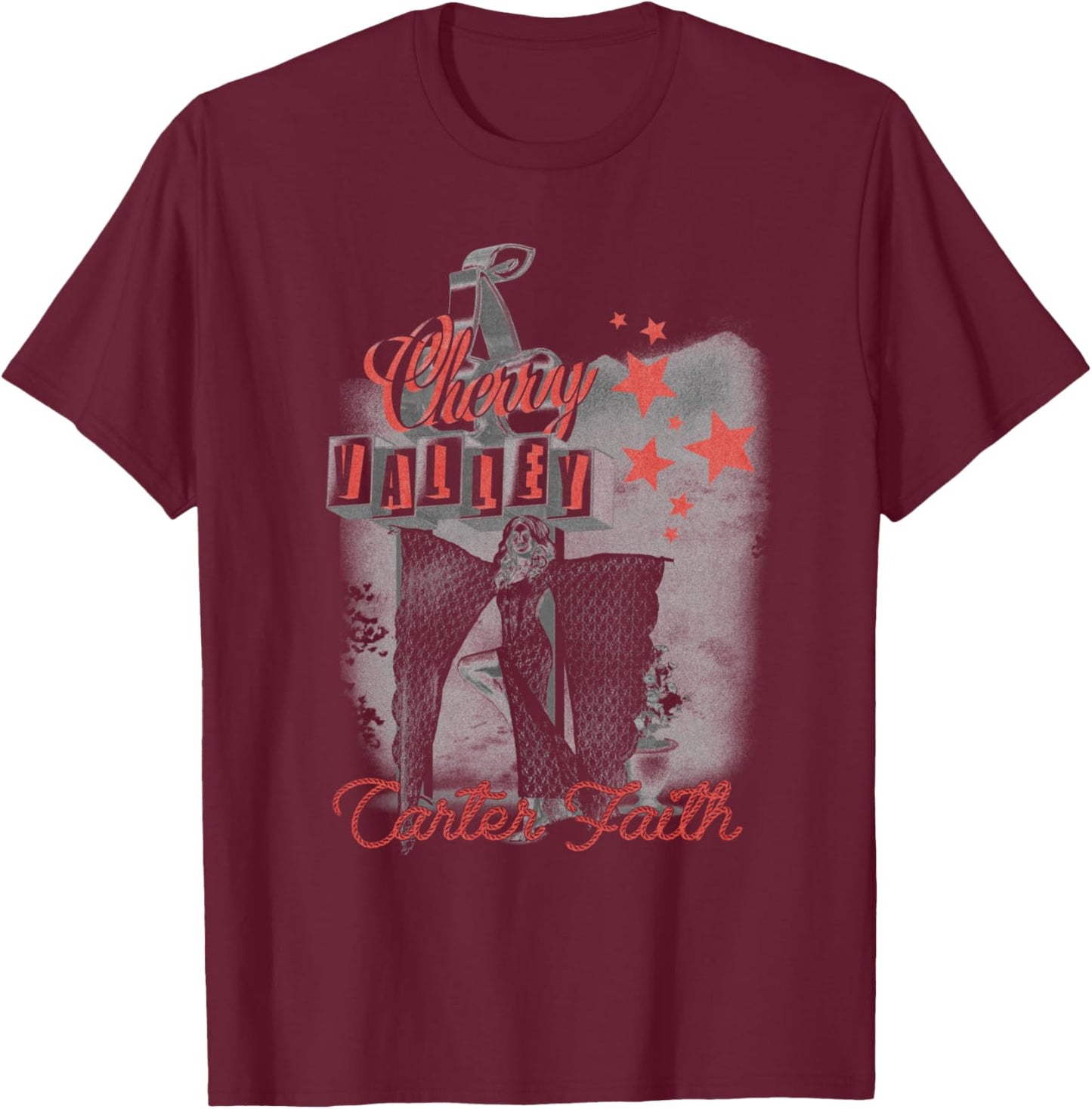 Official Carter Faith Cherry Valley T-Shirt - T-Shirt | Maroon