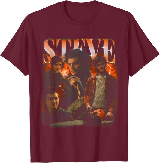 Stranger Things Steve Heartthrob Officially Licensed T-Shirt - T-Shirt | Maroon