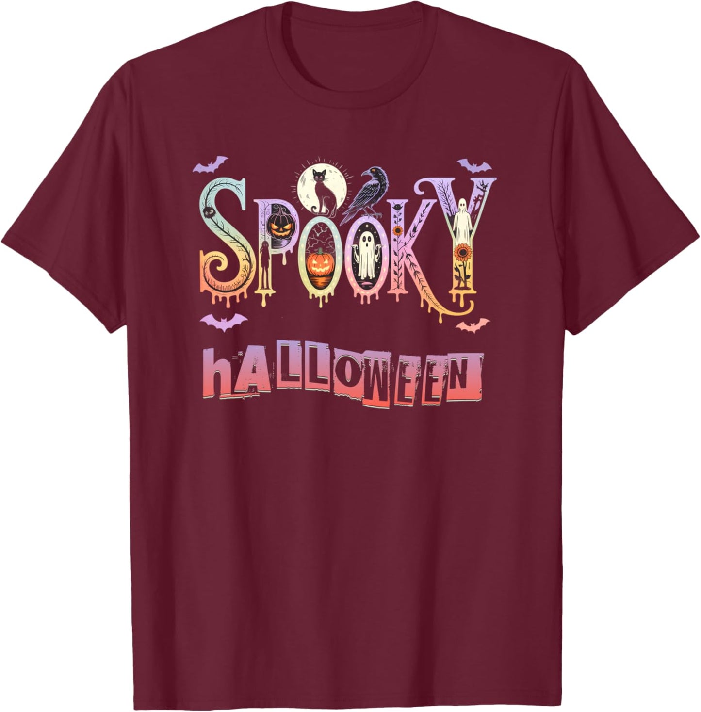 Spooky Halloween T-Shirt - T-Shirt | Maroon