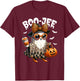 Boo Jee Ghost Boojee Leopard Bow Spooky Vibes Halloween T-Shirt - T-Shirt | Maroon