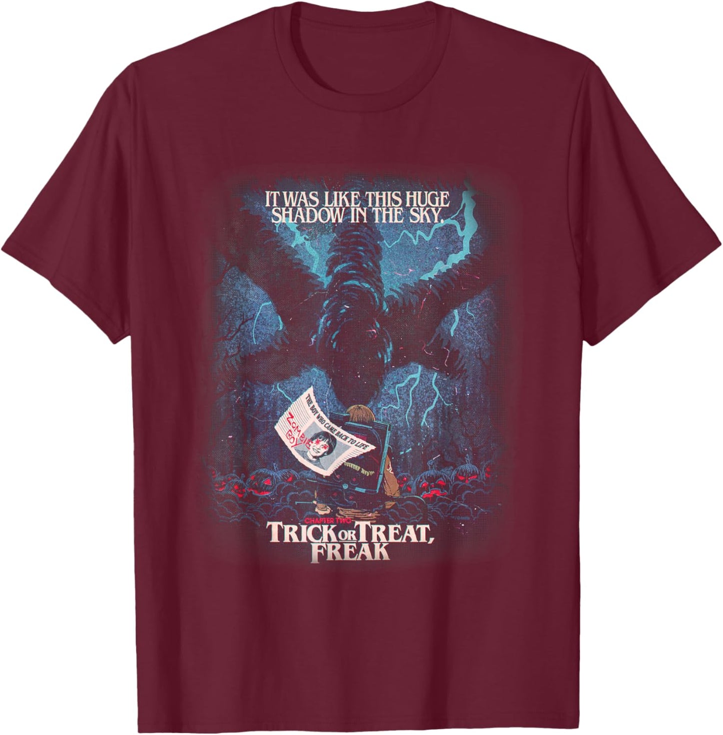 Stranger Things Season 2 x Butcher Billy Trick or Treat T-Shirt - T-Shirt | Maroon
