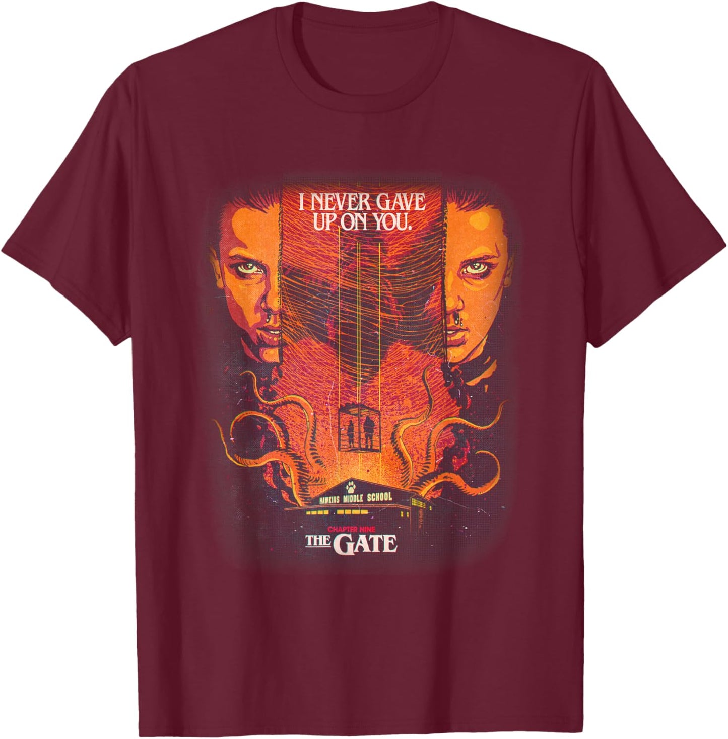 Stranger Things Season 2 x Butcher Billy The Gate T-Shirt - T-Shirt | Maroon