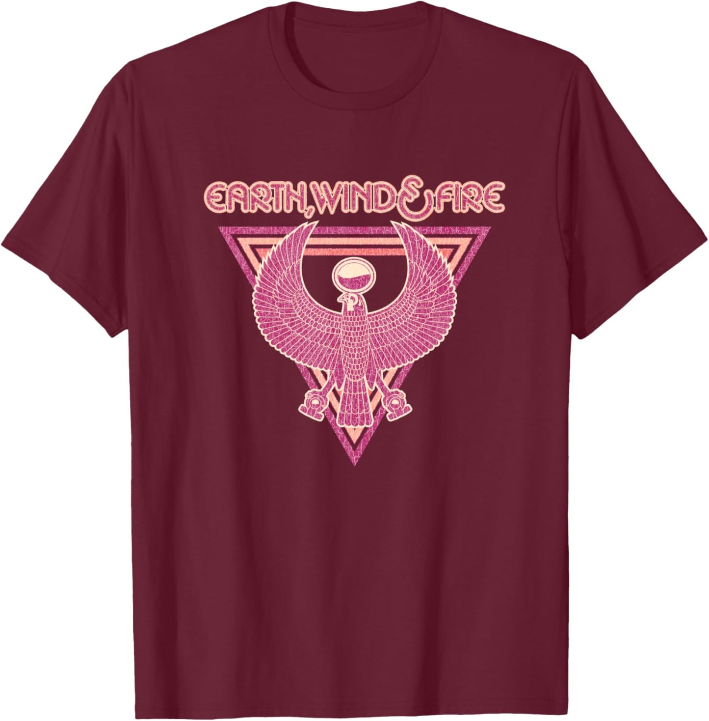 Earth, Wind & Fire Triangle Emblem T-Shirt - T-Shirt | Maroon