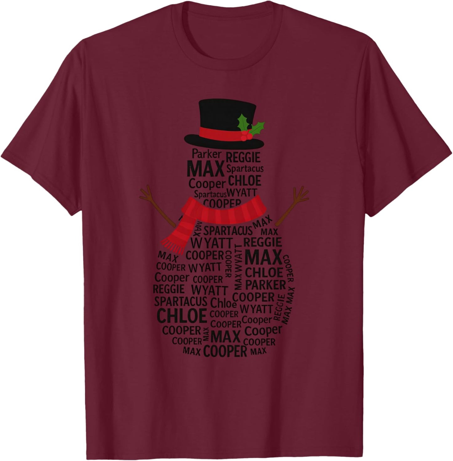 Sullivan Christmas Pets 2025 T-Shirt - T-Shirt | Maroon