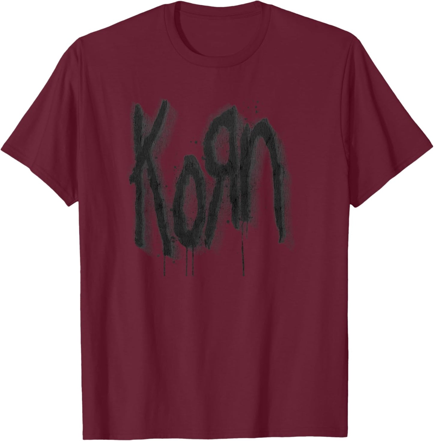 Korn Spray Paint Logo T-Shirt - T-Shirt | Maroon