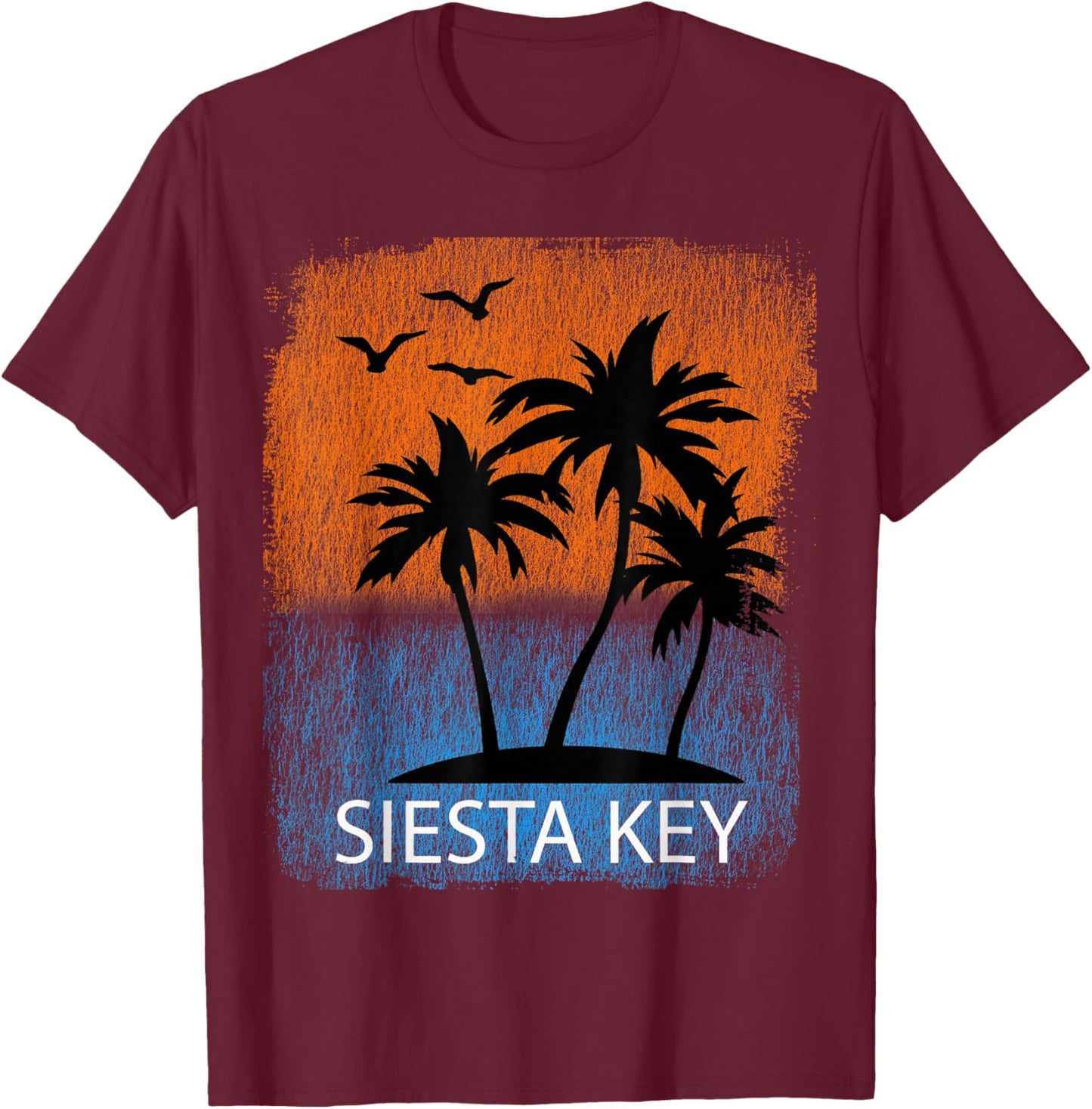 Vintage Sarasota Florida Family Beach Vacation T-Shirt - T-Shirt | Maroon