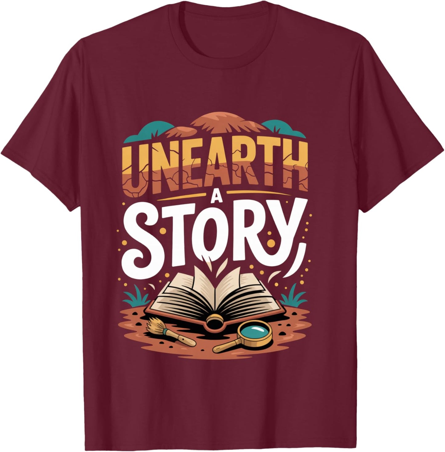 Unearth A Story 2026 Reading T-Shirt - T-Shirt | Maroon