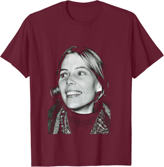 Joni Mitchell Folk Singer Clouds Era 1969 T-Shirt - T-Shirt | Maroon
